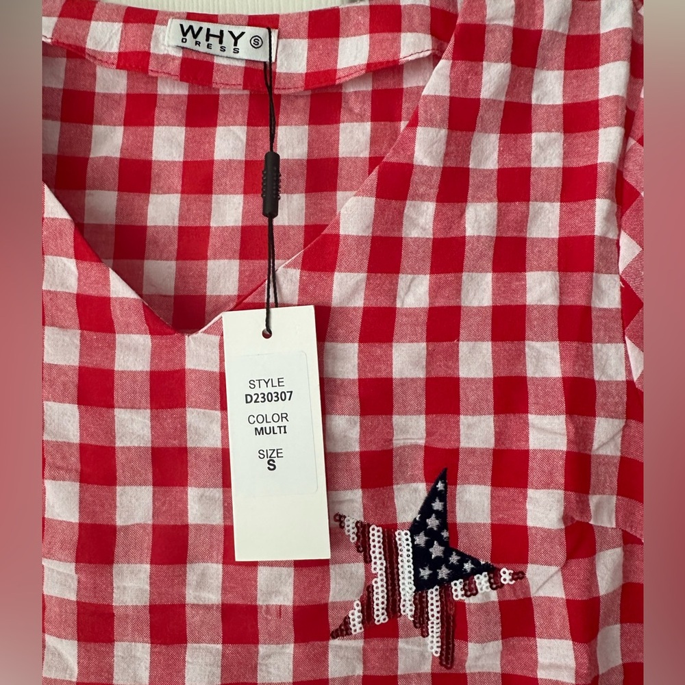 Patriotic Gingham Dress - Picture 3 of 8